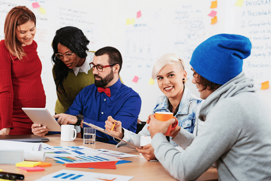 Group of people talking